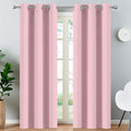 Yakamok Blackout Curtains 38x84 inch Pink Thermal Drapes-Bedroom | 2 panels by Yakamok