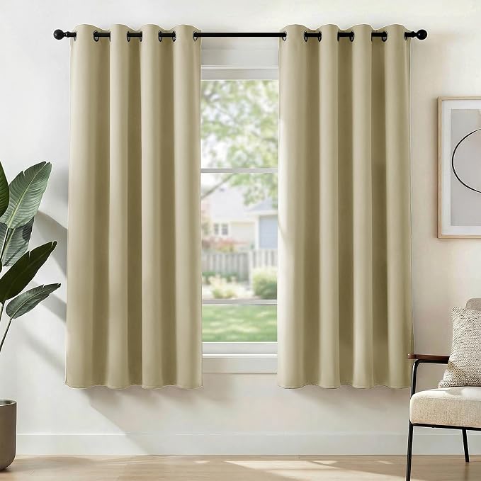 Deconovo Blackout Curtains for Bedroom and Living Room 54 Inches Long | Black by Unknown