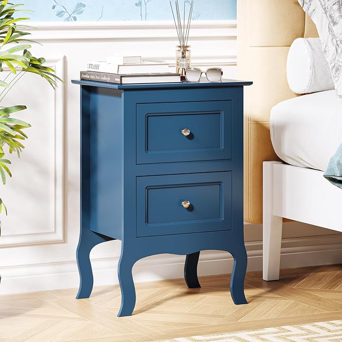 Bonnlo Blue Nightstand Set of 2, Kids Room, Living Room, 15.75" W x 11.8" D x - Image 7