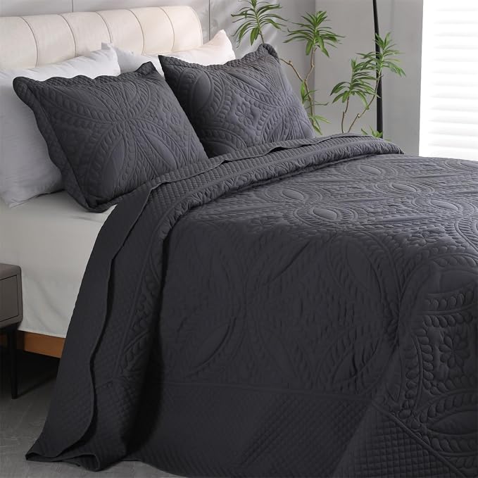 Cmfshape King Bedspread 106"x96", 3 Piece King Quilt - Image 3