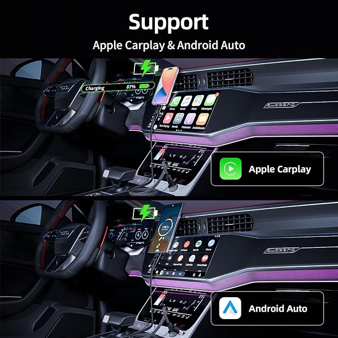 Firsting 4 in 1 Charging Cable 65W, USB C Cable Fast Charger Cord with E-Mark Chip, USB A/C to C/Lightning Cable, Multi iPhone Charger Cord for iPhone16/15/14/13 Series/Phones/Pads and Laptop