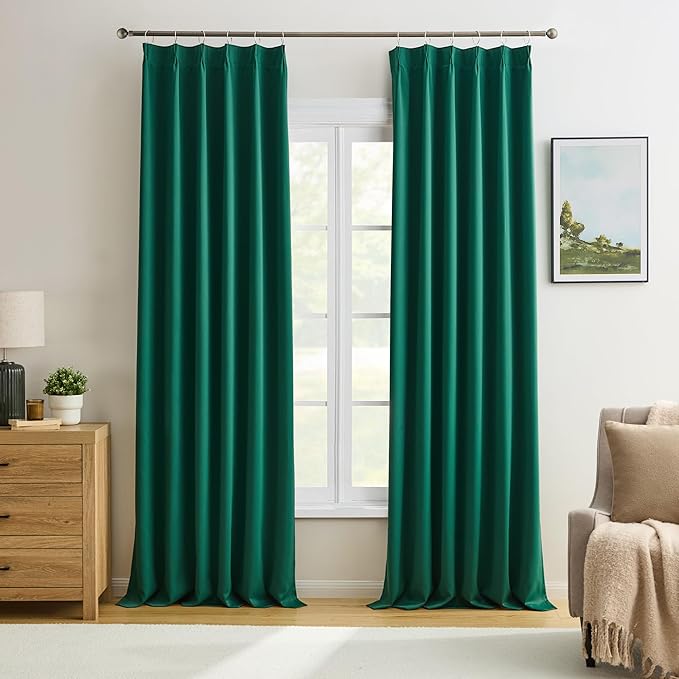 Dark Emerald/Hunter Green Curtains by KEQIAOSUOCAI