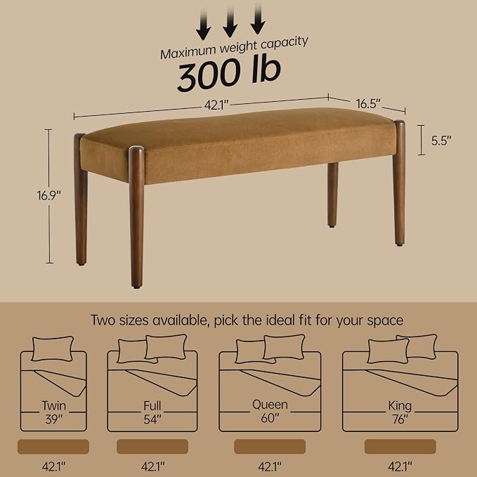 Usaint 42" End of Bed Bench - Image 2