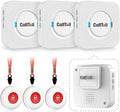 CallToU Caregiver Pager Elderly Alert Call Button for Seniors Smart Patient Call Bell Wireless Emergency Button System Adult Monitors at Home 3 Plugin Receivers 3 Waterproof Portable Transmitters
