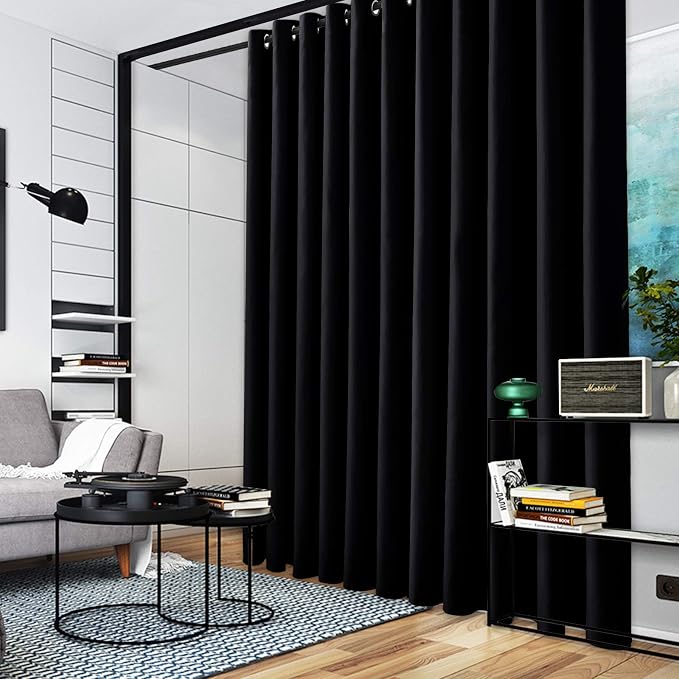 RYB HOME Extra Wide Curtain Blackout Room Divider - Image 3