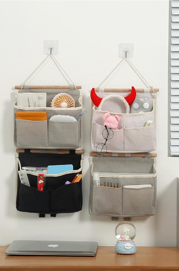 2 Pack Wall Hanging Storage Caddy Bags Locker Organizer Basket - Image 3