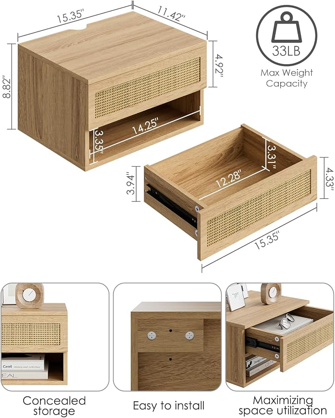 Modern Floating Nightstand - Image 2