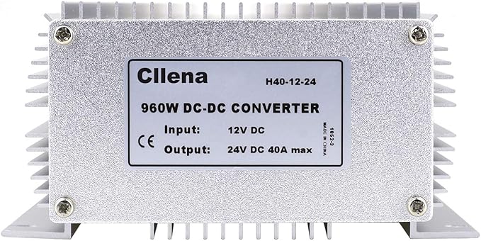 Cllena Waterproof DC/DC 12V to 24V Boost Converter 40A 960W Step Up Voltage Regulator Module Car Power Supply Voltage Transformer (Input 10V-16V)