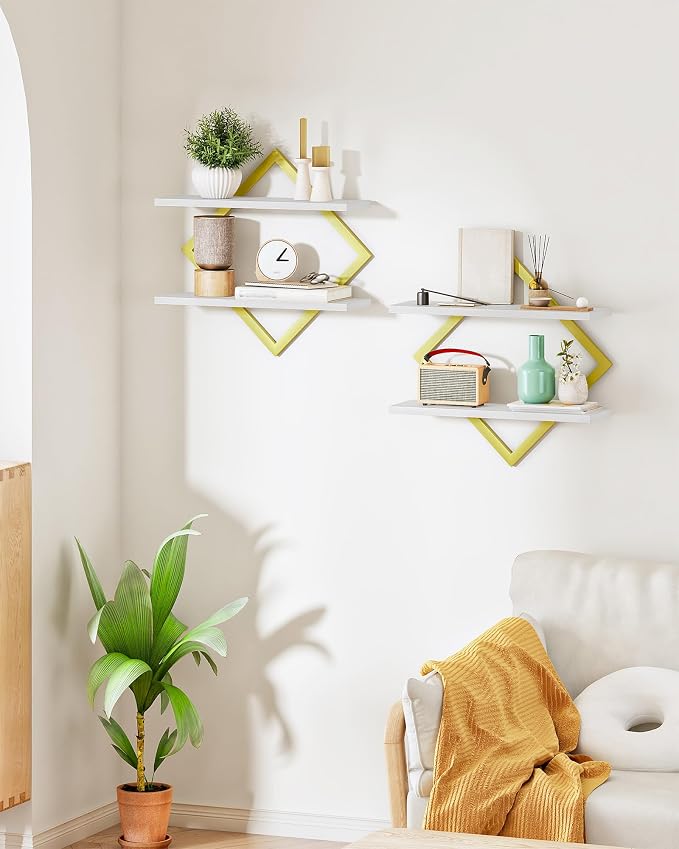 Floating Shelves for Wall, 2-Tier Hanging Shelves, for Living Room - Image 2