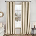 MIULEE Velvet Curtains 50W x 108L 2 Panels Beige Blackout Curtains | Luxury by MIULEE