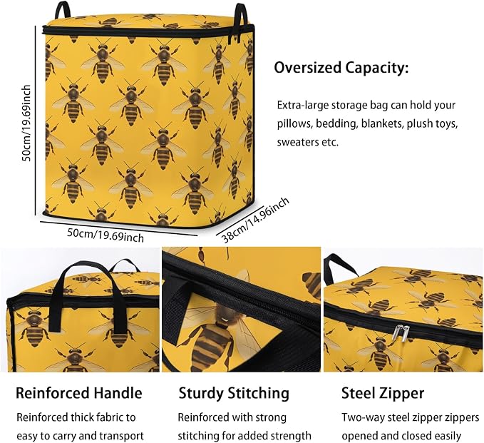 2pcs blanket storage bag for under bed, closet organizers 95L | quilt duvet - Image 3