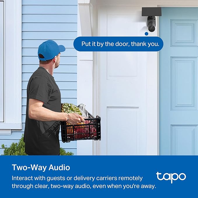 Tapo SolarCam 1080p Outdoor Wireless Security Camera - Battery Power with Solar, Person Detection, Subscription-Free Local Storage or Optional Cloud, Works with Alexa & Google Assistant, C403 KIT