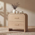 Night Stand, 2-Drawer | Nightstand 24" H Metal Handle Modern Bedside Table Side by TheBeautyofRusticRefined