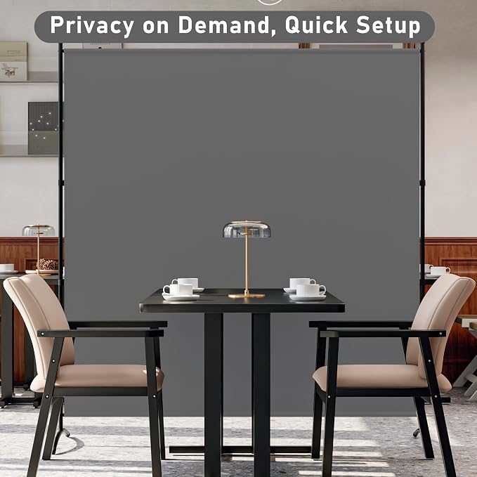 Single Large Room Divider, Folding Privacy Screens - Image 6