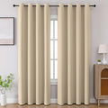 CUCRAF Light Beige Blackout Curtains 84 inch Length 2 Panels Set, Room by CUCRAF
