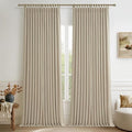 Blackout 70 Inch Extra Wide Floor to Length Curtains 108 Inches Long by PleatedDrapes