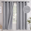 YoungsTex Grey Linen Blackout Curtains 72 Inches Length by YoungsTex