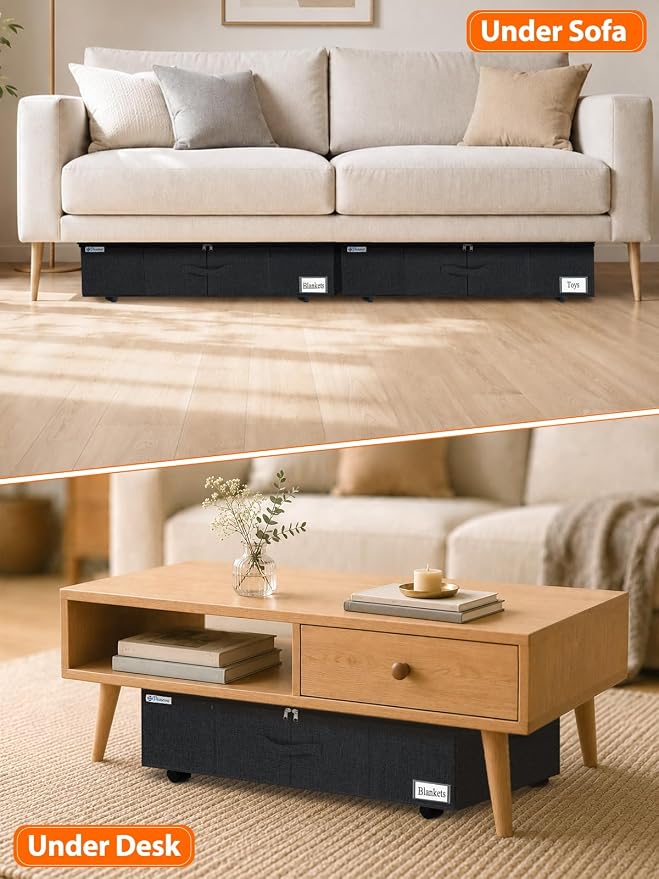 punemi 10 inch Tall Under Bed Storage Bins - Image 9