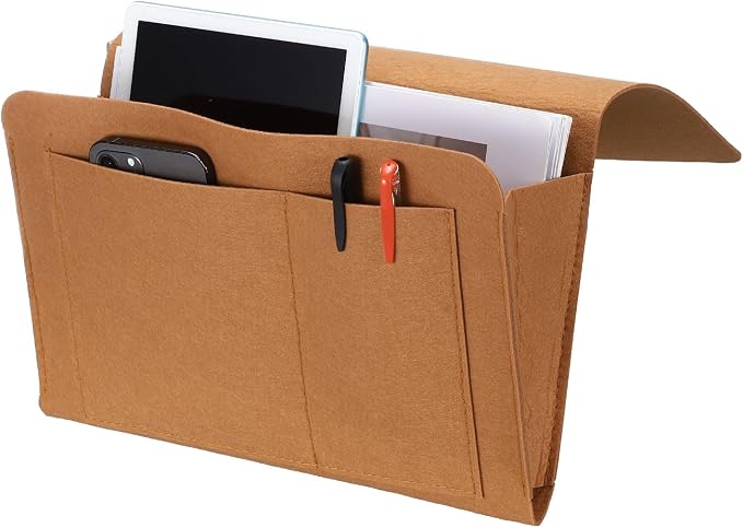 uxcell 4 Pockets Bedside Caddy, Bed Hanging Storage Bag Holder by uxcell