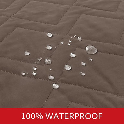 Moonsea Waterproof Blanket Dog Bed Cover with Non-Skid Bottom, Couch Cover for Dogs, Mattress Protector Furniture Protector, Bed Couch Sofa(102" X 82"), Chocolate