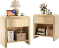 Decofy Fluted 1-Drawer Nightstand Set of 2 by Decofy