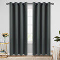COSVIYA Grommet Room Darkening Dark Grey Curtains 84 inch Long by COSVIYA
