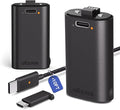 2 Pack Xbox Rechargeable Battery Pack, Xbox Series X Play & Charge Kit 1400mAh Capacity Fully charges in 3 Hours, 9 Ft USB Type-C Cable, Compatible w/ Xbox Series X/S, Xbox one/S/X/Elite Controllers