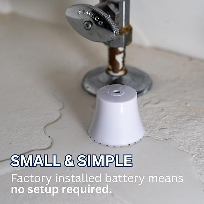 Flood Buzz Small Water Leak Alarm 3-Pack | Ready to Use Right Out of The Box, No Setup Required