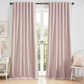 Topfinel Light Pink 105 Inch Curtains 2 Panels Set by Topfinel