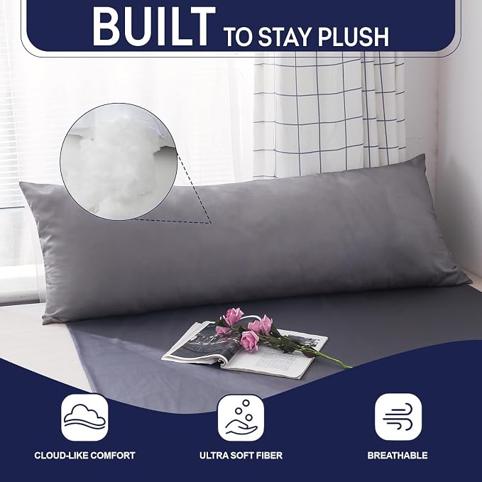 DOWNCOOL Large Body Pillow Insert- Breathable Full Body Pillow - Image 3