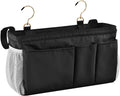 Black Bedside Caddy Storage Bag Bedside Organizer by KOPIRIT