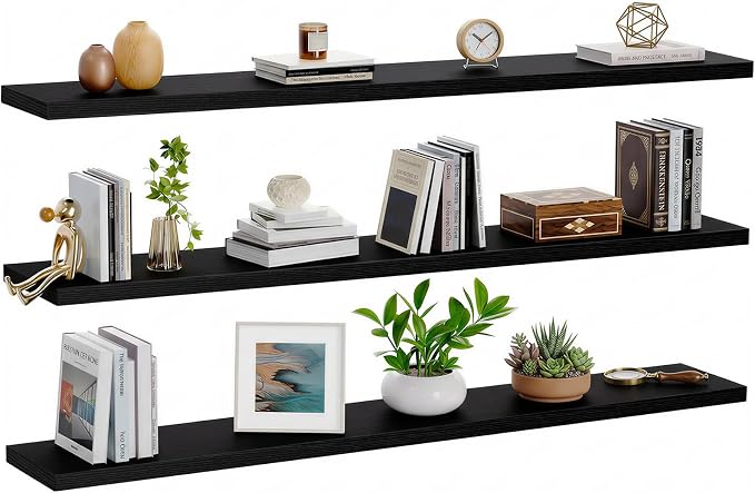 Amada 47.2" Floating Shelves for Wall Decor & Storage, Living Room, 22 lbs - Image 9