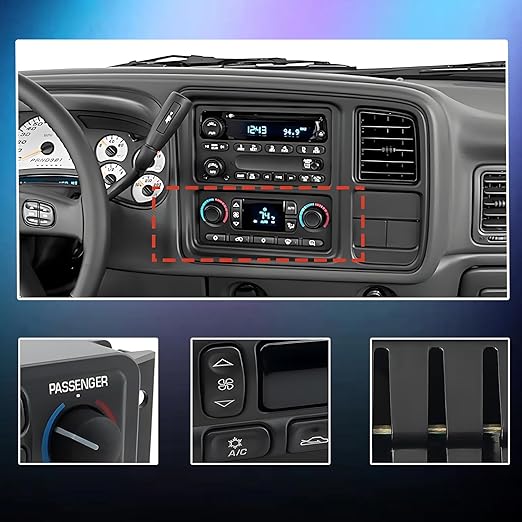 09352181 AC Climate Control Module Compatible with 1997-2004 Chevy Corvette C5 5.7L OE# 10345293, 16254311, 09380441 - A/C Heater Control Panel Switch