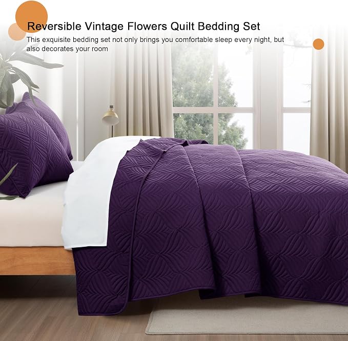 Whale Flotilla Extra Soft King Quilt Bedding Set, Lightweight Bedspreads | - Image 7