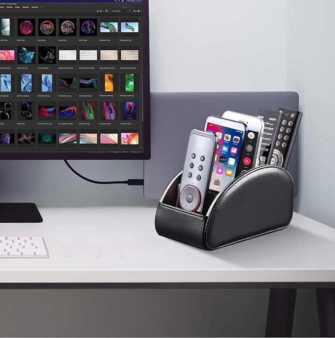 Large PU Leather TV Remote Control Holder Organizer - Image 5