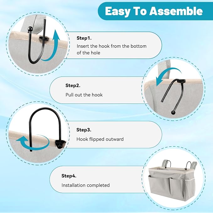 BlissTotes Bedside Caddy, Dorm Storage - Image 2