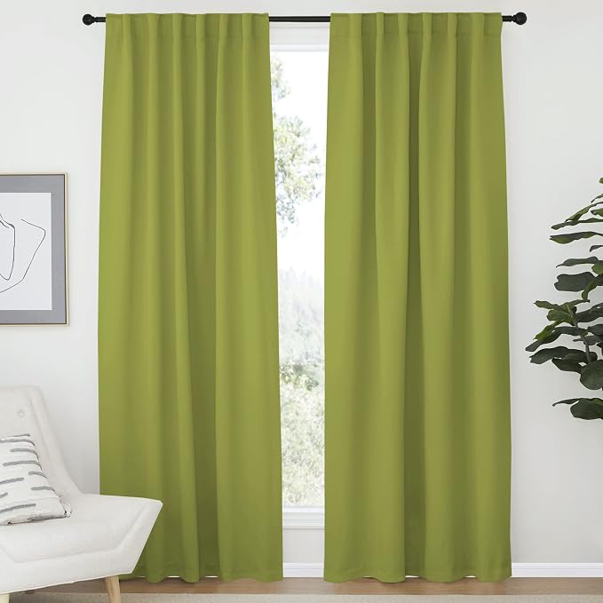 NICETOWN Green Curtains Blackout Drape Panels by NICETOWN