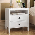 Huuger Nightstand with Charging Station, Bedside Table with Storage, Modern by Huuger