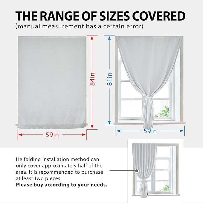 JILRON Magic Tape Stick on Portable Curtains - Image 3