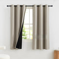 NICETOWN Natural Bedroom Curtains 63 Inches Length, 100% Blackout Drapes by NICETOWN