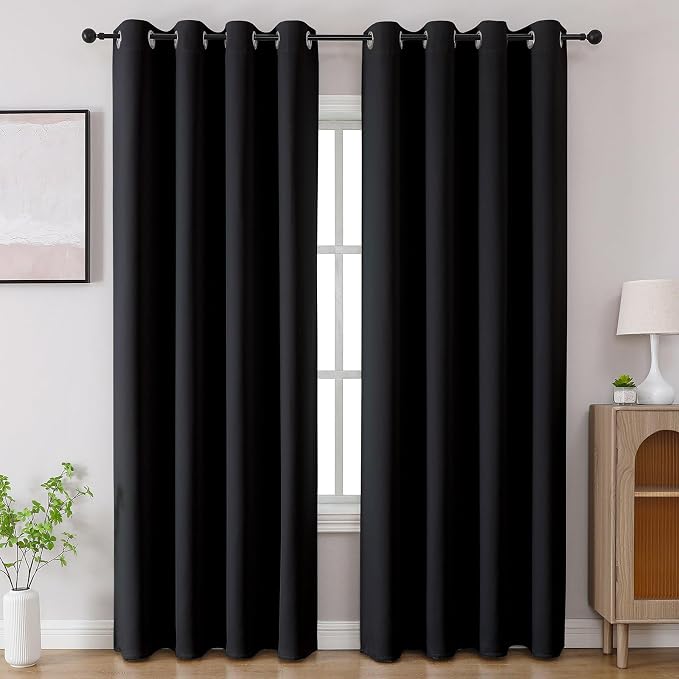 CUCRAF Blackout Curtains for Bedroom, Thermal Insulated Room Darkening Grommet by CUCRAF