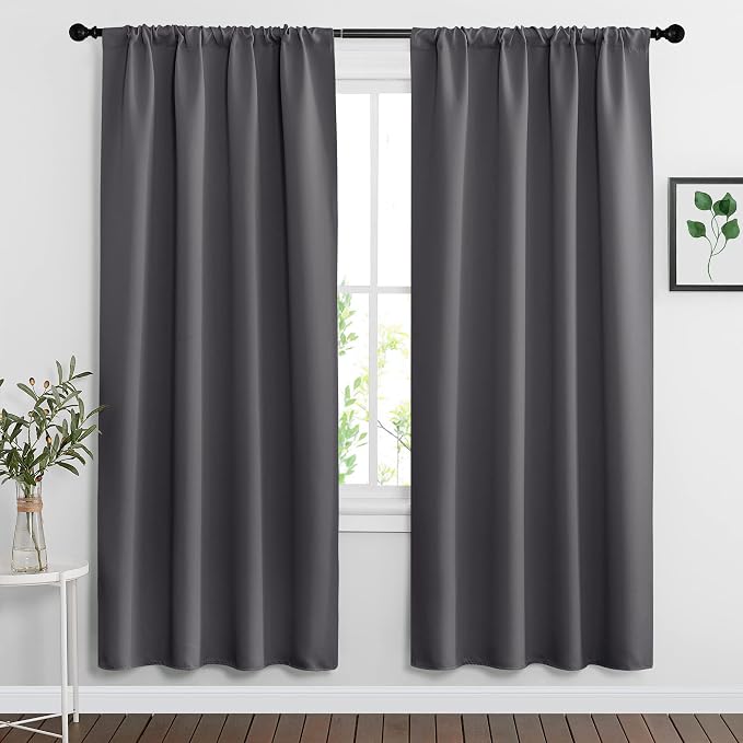 RYB HOME Blackout Curtains for Bedroom Living Room Nursery 72 inches Long | by RYBHOME