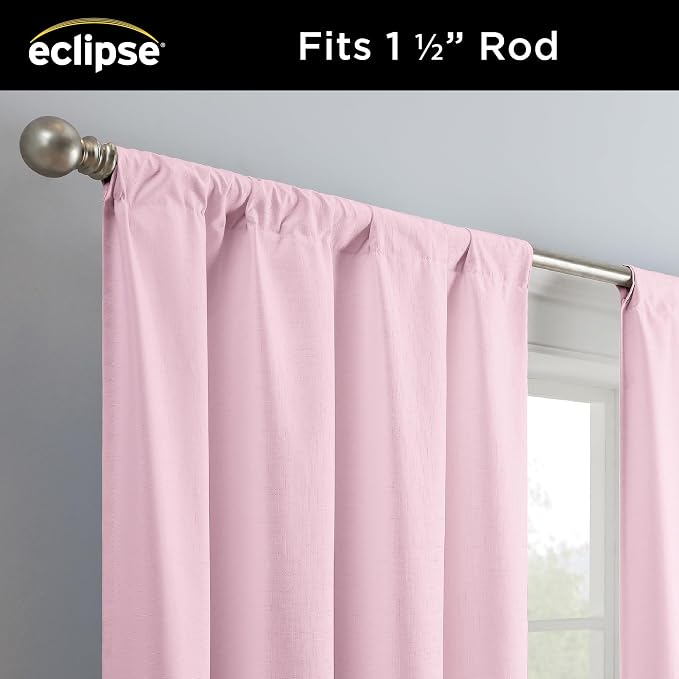 Eclipse Kendall Modern Blackout Thermal Rod Pocket Window Curtain, Insulating & - Image 3