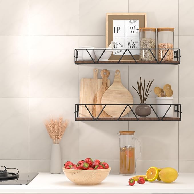 Floating Shelves Set of 3, Wood Wall Shelf, Farmhouse Shelf - Image 4