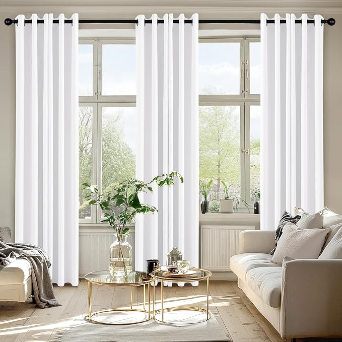 MIULEE Blackout Curtains for Bedroom 2 Panels 40 x 72 Inch Long Pure White | - Image 6
