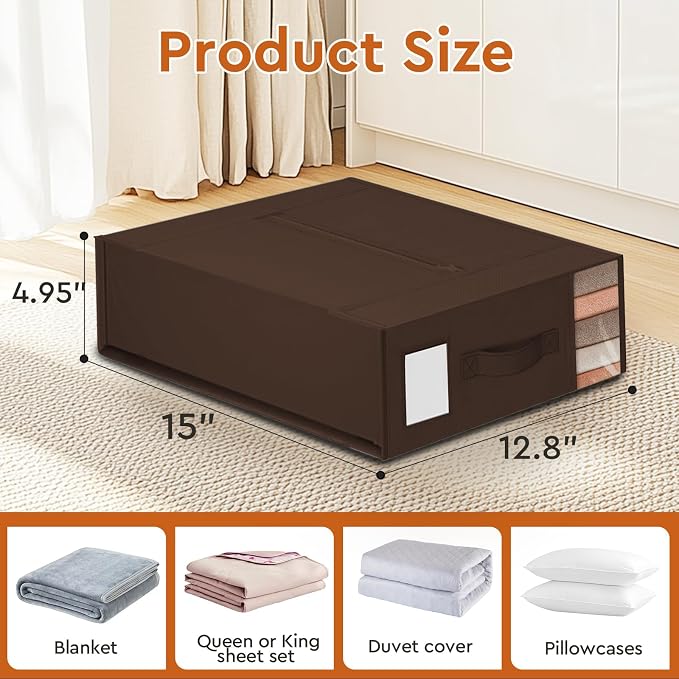 StorageTastic 2 Pack Bed Sheet Closet Organizers and Storage, Sturdy Foldable - Image 2