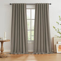 102 Inch Blackout Curtains Taupe by KEQIAOSUOCAI