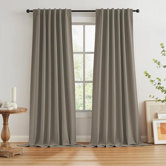 Extra Long Blackout Curtains 132 Inches Long 11 ft by KEQIAOSUOCAI