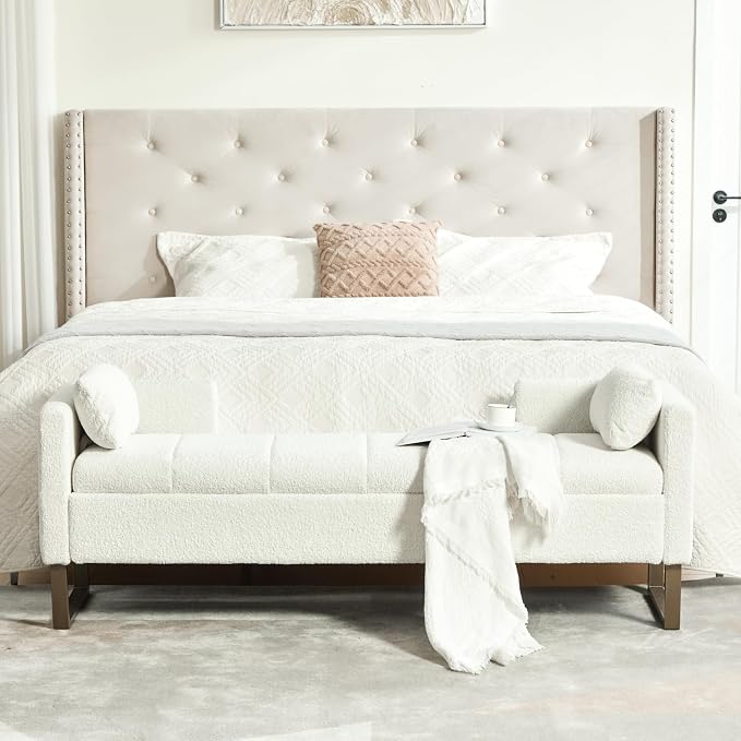 64" King Size End of Bed Storage Bench - Image 8