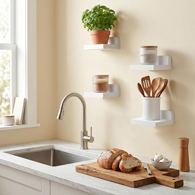 Fixwal Small Floating Shelves for Wall Decor | Rustic wood shelf for displaying - Image 5